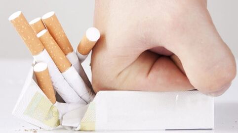 O abandono brusco do tabaquismo, provocando interrupcións no funcionamento do organismo